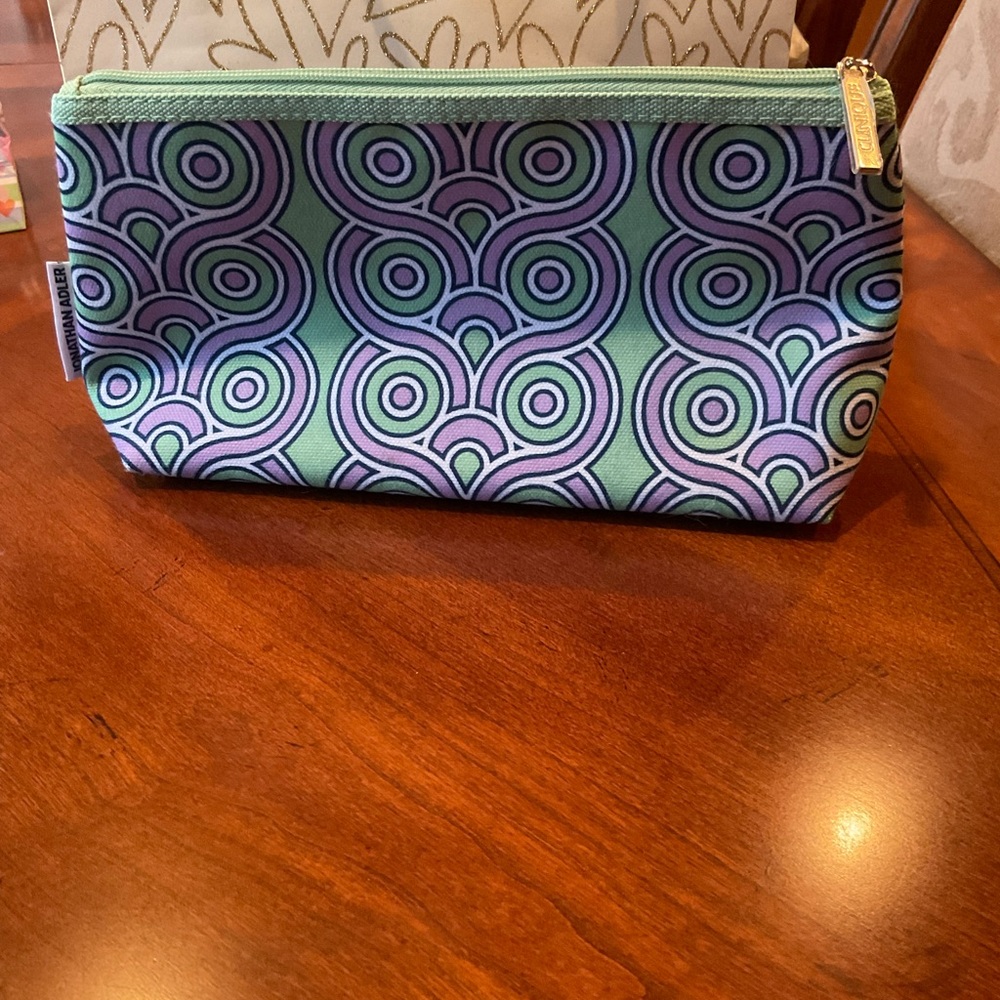 Clinique Jonathan Adler Geometric Design Lavender & Mint Green Makeup Bag